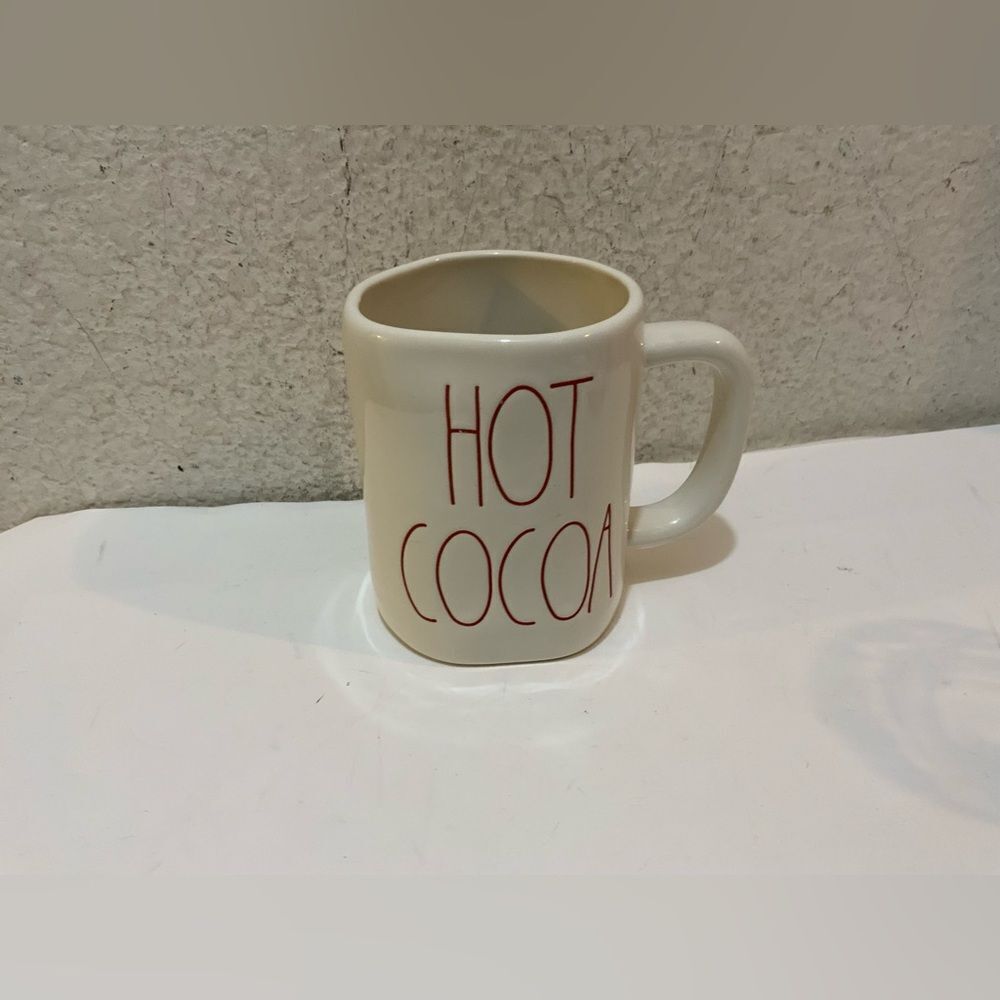 New Rae Dunn Hot Cocoa Red Inside Large Letter Mug - Christmas 2020